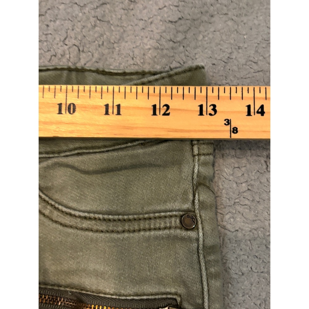 Joes Jeans Girls Size 12 Olive Green Skinny Moto Pants Adjustable Waist Zip - Picture 4 of 8